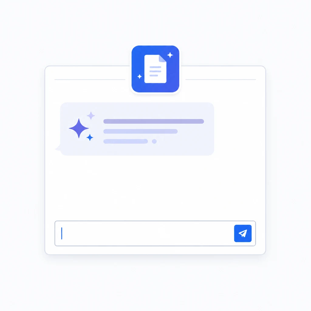 Illustration of the AI worker chat opening right after sign-up